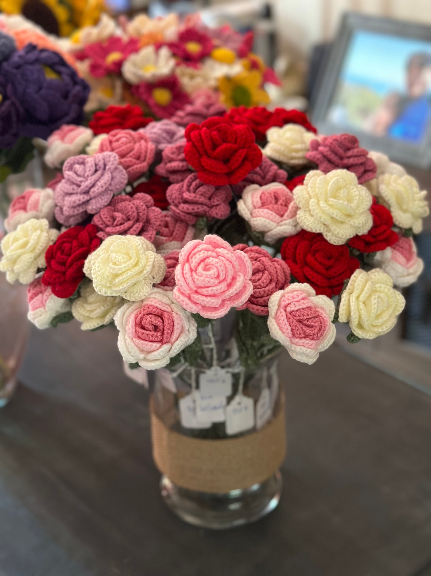 Handmade rose flowers