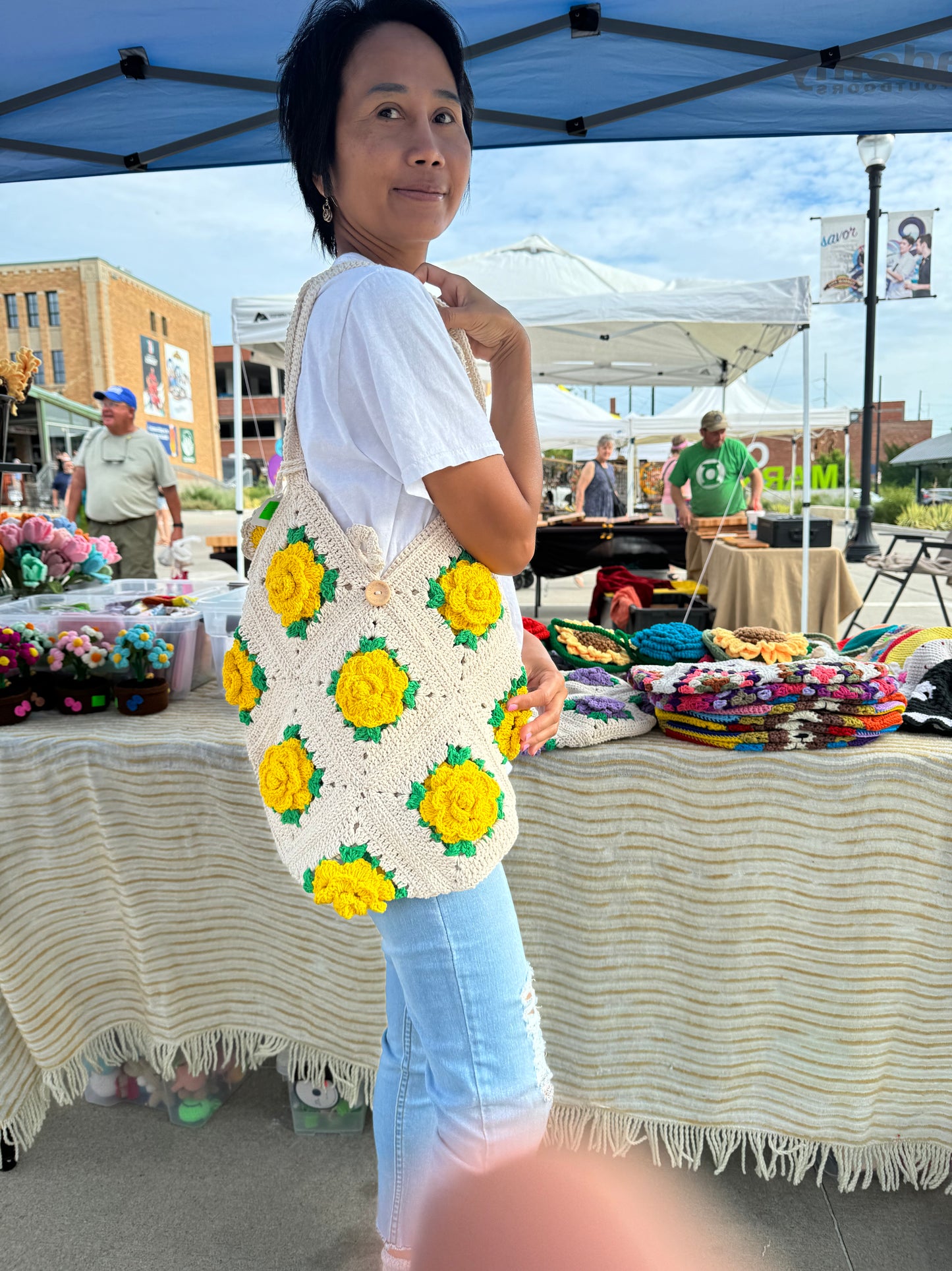 Yellow Rose Handbag